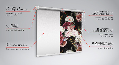 Fenster Rollo mit Rosenmuster