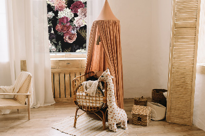 Fenster Rollo mit Rosenmuster