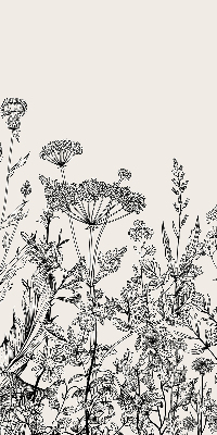 Verdunkelungsrollo mit grauem Blumenmuster