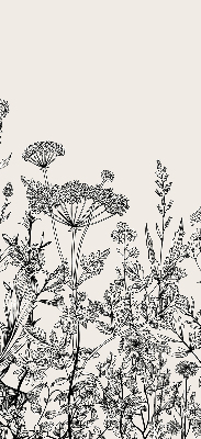Verdunkelungsrollo mit grauem Blumenmuster