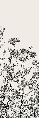 Verdunkelungsrollo mit grauem Blumenmuster
