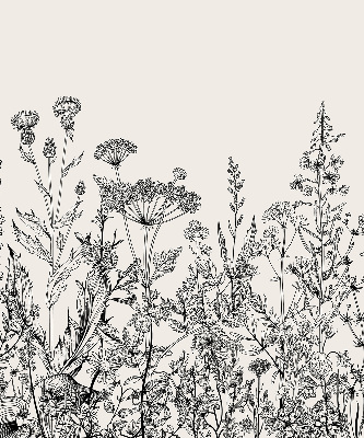 Verdunkelungsrollo mit grauem Blumenmuster