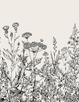 Verdunkelungsrollo mit grauem Blumenmuster