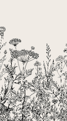 Verdunkelungsrollo mit grauem Blumenmuster