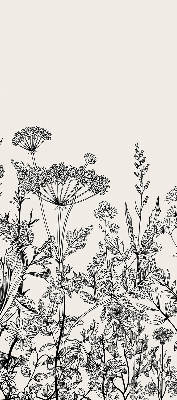 Verdunkelungsrollo mit grauem Blumenmuster