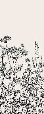 Verdunkelungsrollo mit grauem Blumenmuster