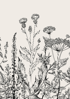 Verdunkelungsrollo mit grauem Blumenmuster
