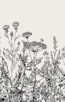 Verdunkelungsrollo mit grauem Blumenmuster