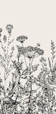 Verdunkelungsrollo mit grauem Blumenmuster