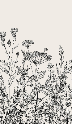 Verdunkelungsrollo mit grauem Blumenmuster