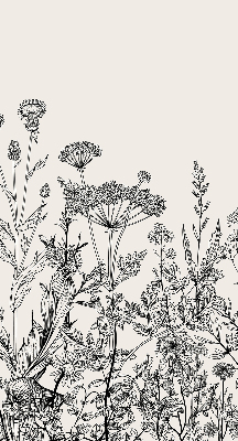 Verdunkelungsrollo mit grauem Blumenmuster