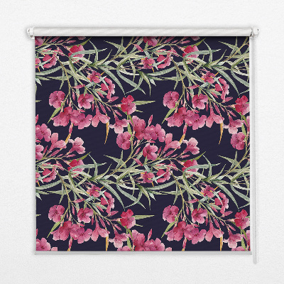 Fenster Rollo mit exotischem Blumenmuster
