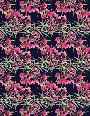 Fenster Rollo mit exotischem Blumenmuster