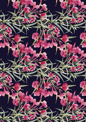 Fenster Rollo mit exotischem Blumenmuster