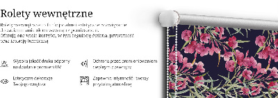 Fenster Rollo mit exotischem Blumenmuster