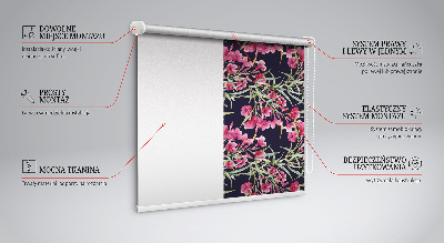 Fenster Rollo mit exotischem Blumenmuster