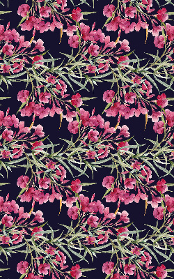 Fenster Rollo mit exotischem Blumenmuster