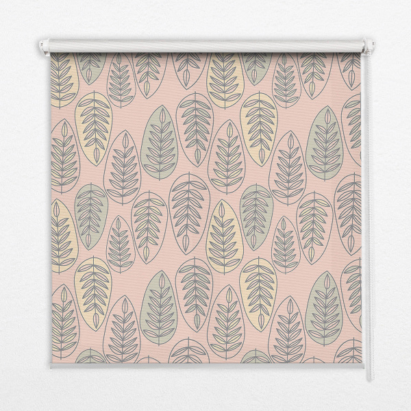 Fenster Rollo mit buntem Blättermotiv