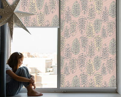 Fenster Rollo mit buntem Blättermotiv
