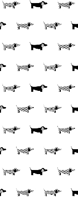 Rollo lichtundurchlässig mit gezeichneten Hunden als Motiv
