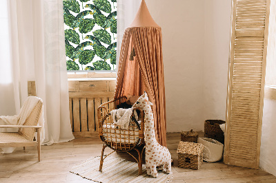Fenster Rollo mit exotischem Blattmuster
