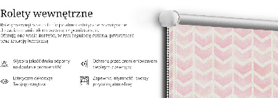 Verdunkelungsrollo in Rosa mit Zickzackmuster