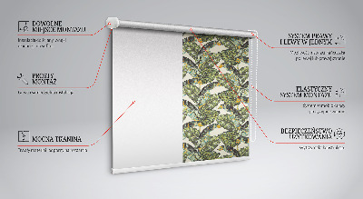 Fenster Rollo mit Blattmuster