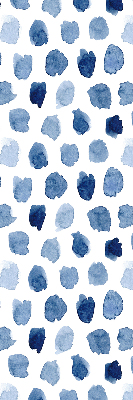 Verdunkelungsrollo mit blauem Fleckenmuster