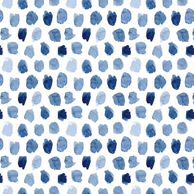 Verdunkelungsrollo mit blauem Fleckenmuster