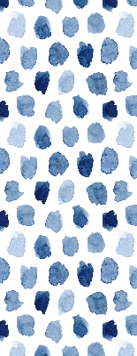 Verdunkelungsrollo mit blauem Fleckenmuster
