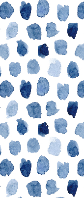Verdunkelungsrollo mit blauem Fleckenmuster