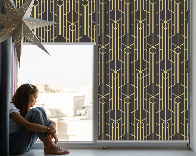 Fenster Rollo mit gelbem Muster