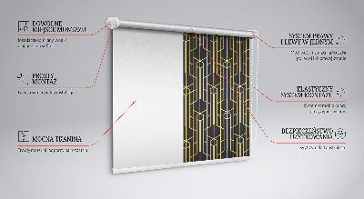 Fenster Rollo mit gelbem Muster