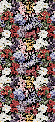 Rollo lichtundurchlässig mit buntem Blumenmuster