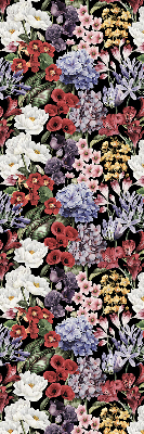 Rollo lichtundurchlässig mit buntem Blumenmuster