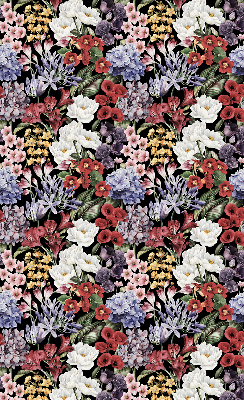 Rollo lichtundurchlässig mit buntem Blumenmuster