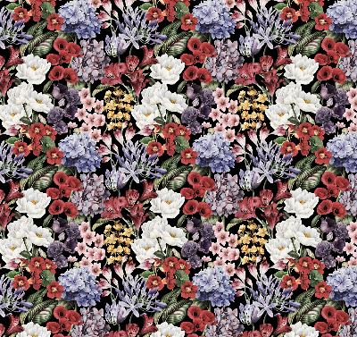 Rollo lichtundurchlässig mit buntem Blumenmuster