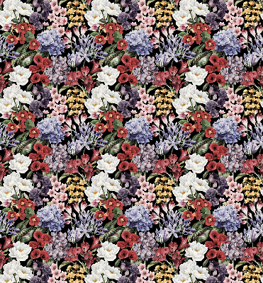 Rollo lichtundurchlässig mit buntem Blumenmuster