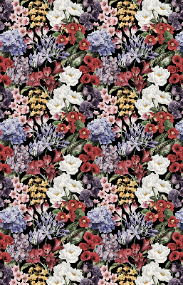 Rollo lichtundurchlässig mit buntem Blumenmuster