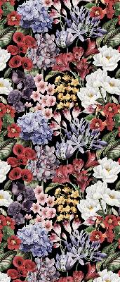 Rollo lichtundurchlässig mit buntem Blumenmuster