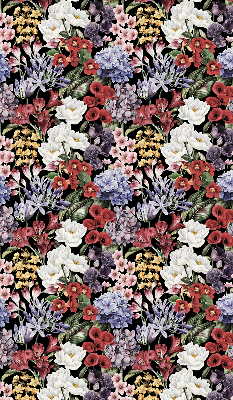 Rollo lichtundurchlässig mit buntem Blumenmuster