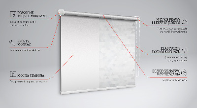 Fenster Rollo mit grauem Dreiecksmuster