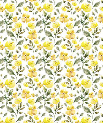 Verdunkelungsrollo mit gelbem Blumenmuster