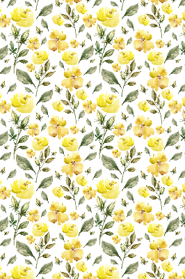 Verdunkelungsrollo mit gelbem Blumenmuster