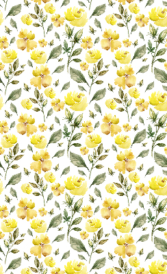 Verdunkelungsrollo mit gelbem Blumenmuster