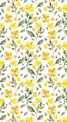 Verdunkelungsrollo mit gelbem Blumenmuster