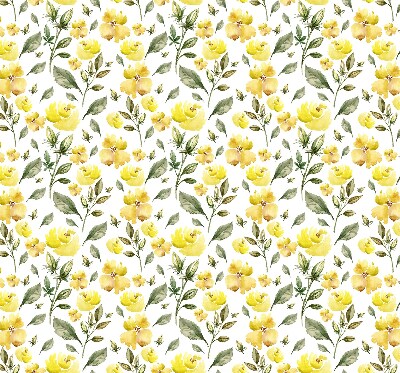 Verdunkelungsrollo mit gelbem Blumenmuster