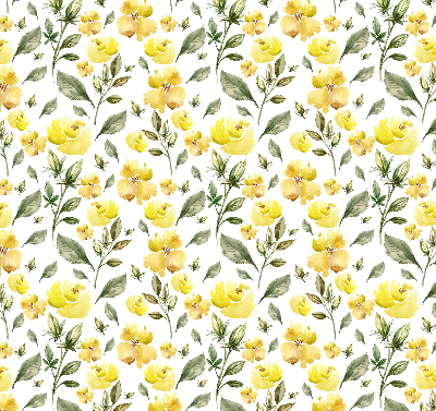 Verdunkelungsrollo mit gelbem Blumenmuster
