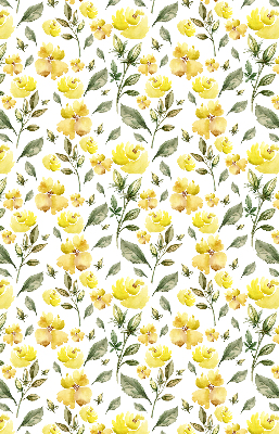 Verdunkelungsrollo mit gelbem Blumenmuster