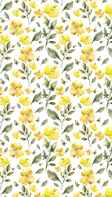 Verdunkelungsrollo mit gelbem Blumenmuster